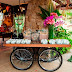 Mesa com rodas de bicicleta!