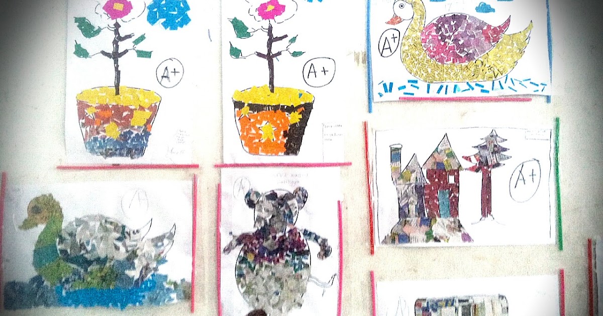 Gambar Kolase Dari Kertas Koran