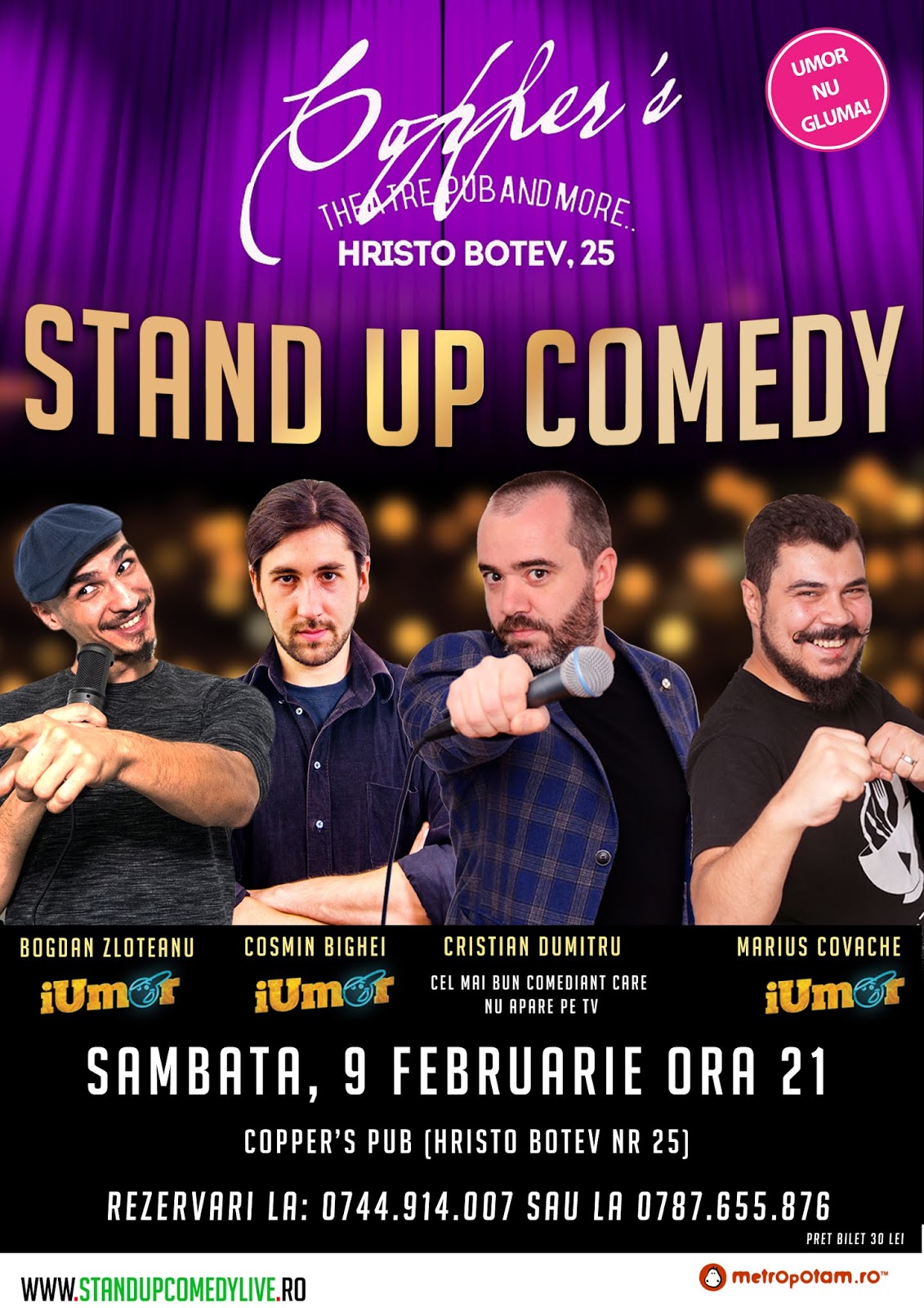 Stand-Up Comedy Bucuresti Sambata 9 Februarie 2019