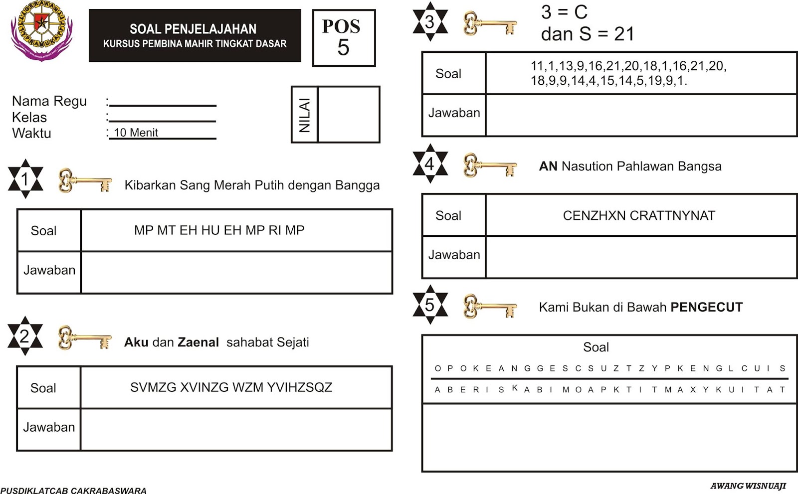 SerbaSerbi Pramuka Soal Penjelajahan Pramuka SerbaSerbi Pramuka Soal Penjelajahan Pramuka