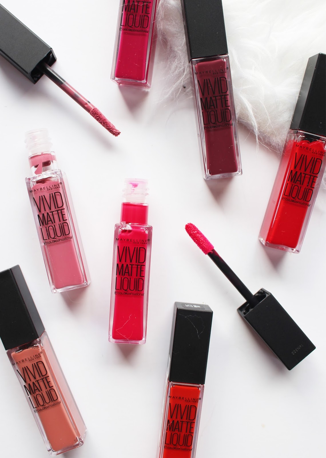MAYBELLINE | Color Sensational Vivid Liquid Matte Lipsticks - Review + Swatches - CassandraMyee
