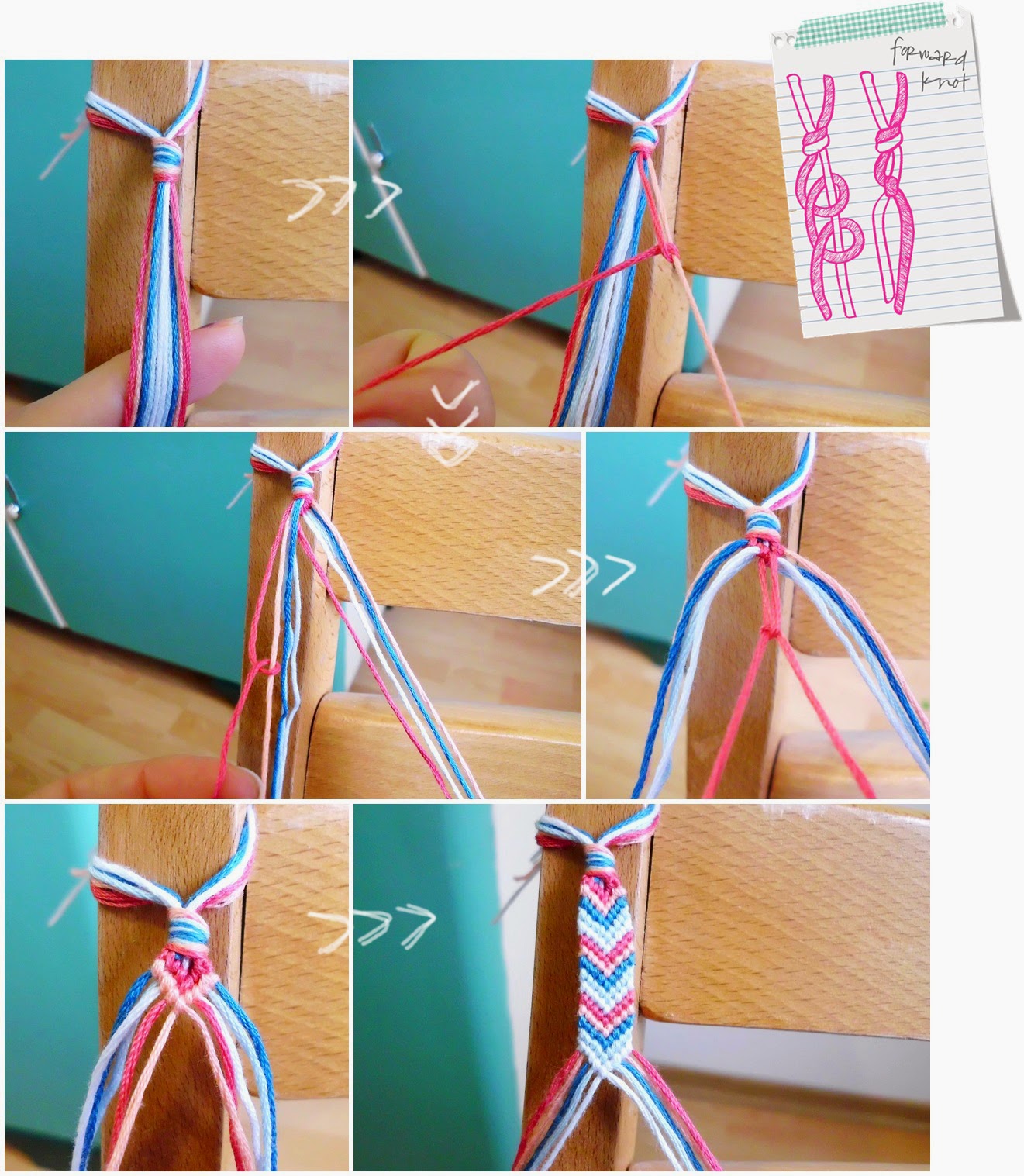 Curious and Catcat: Friendship Bracelets Part 2: Forward Knot and