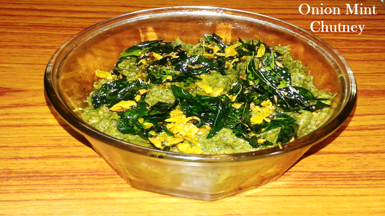 Onion Mint Chutney Pudina Pachadi Special Desi Recipes Special