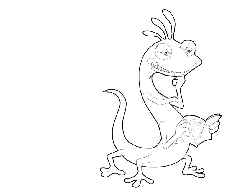 randall from monsters inc coloring pages - photo #21