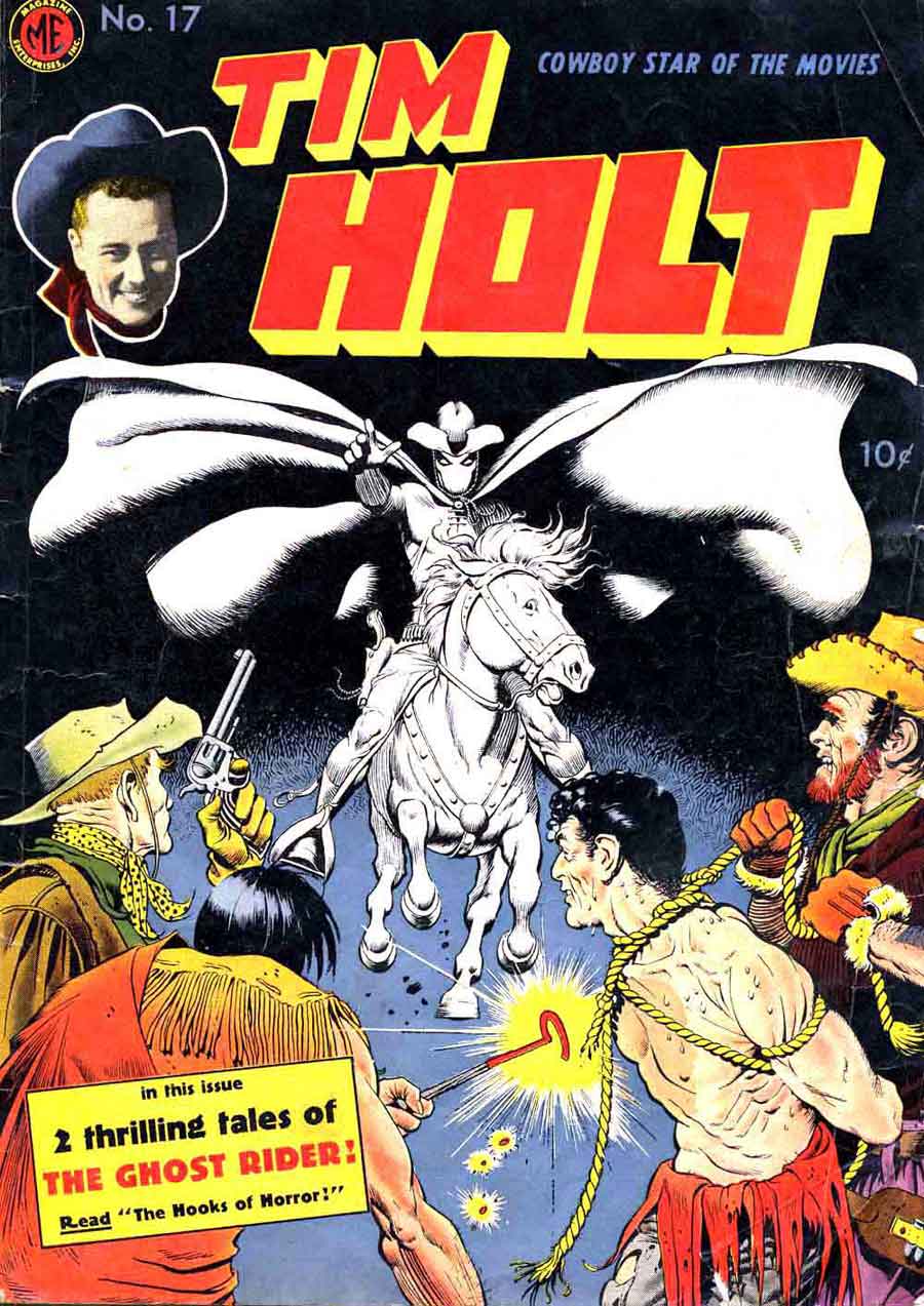 Tim Holt #17 golden age western comic book cover by Frank Frazetta