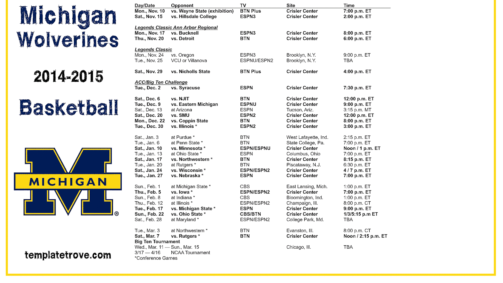 201415 Michigan Wolverines men