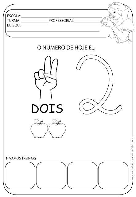 Atividade pronta - Numeral 2 - Diy Artes e Mimos