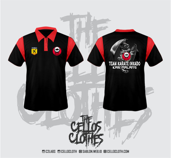 Produksi & Desain Jersey Team Karate Inkido Berkerah Full Printing 