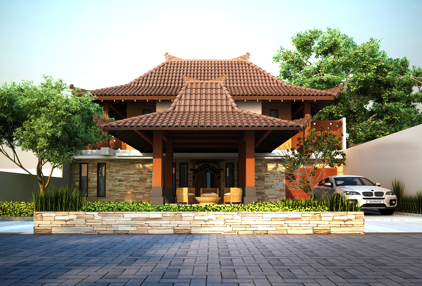 37 Gambar teras rumah limasan modern