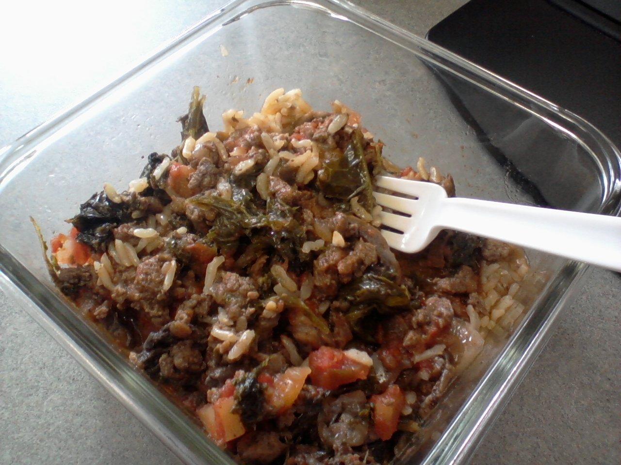 Carrie S. Forbes Ground Beef, Kale, and
