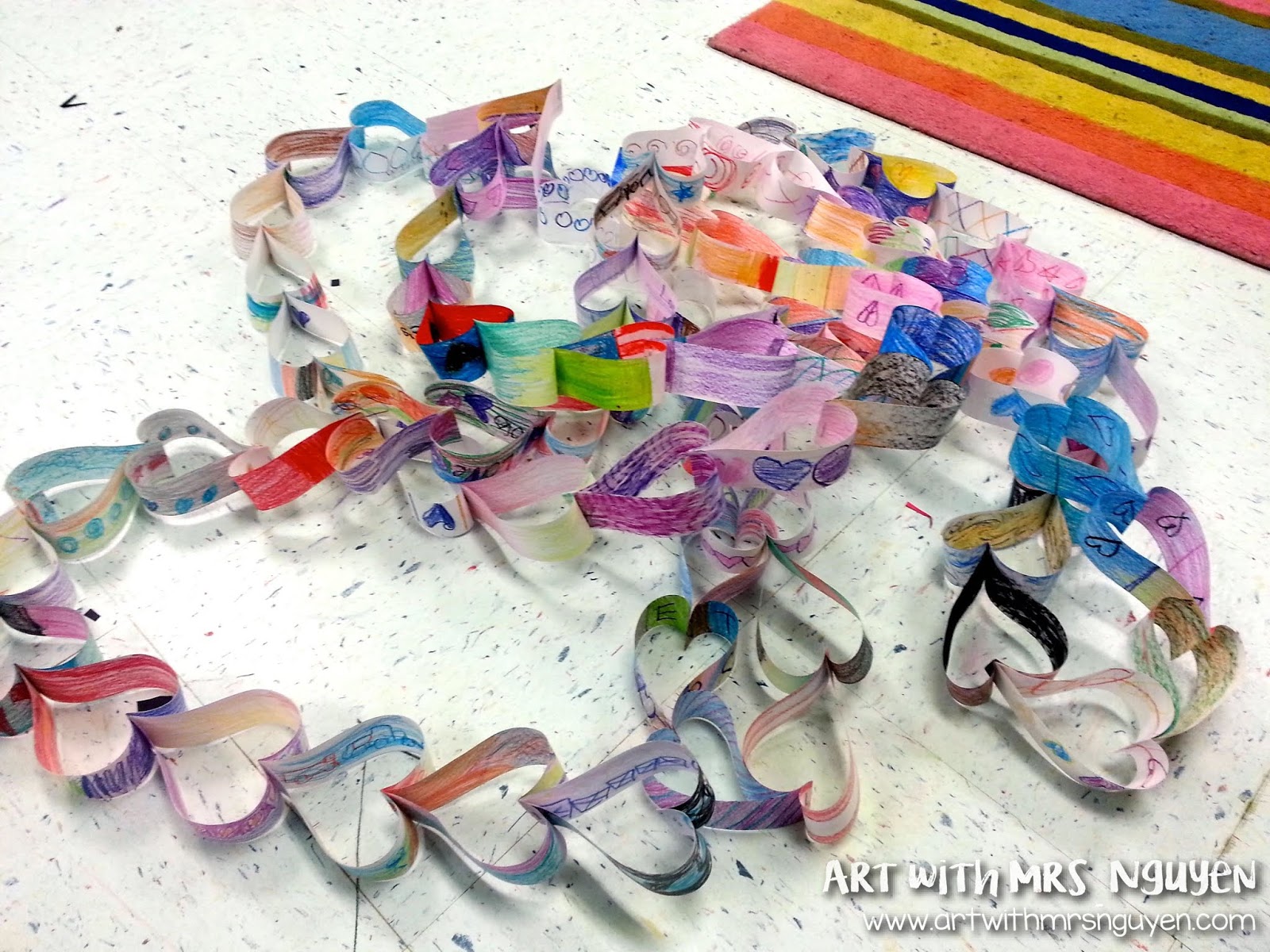 My Paper heART Chain! Art with Mrs. Nguyen