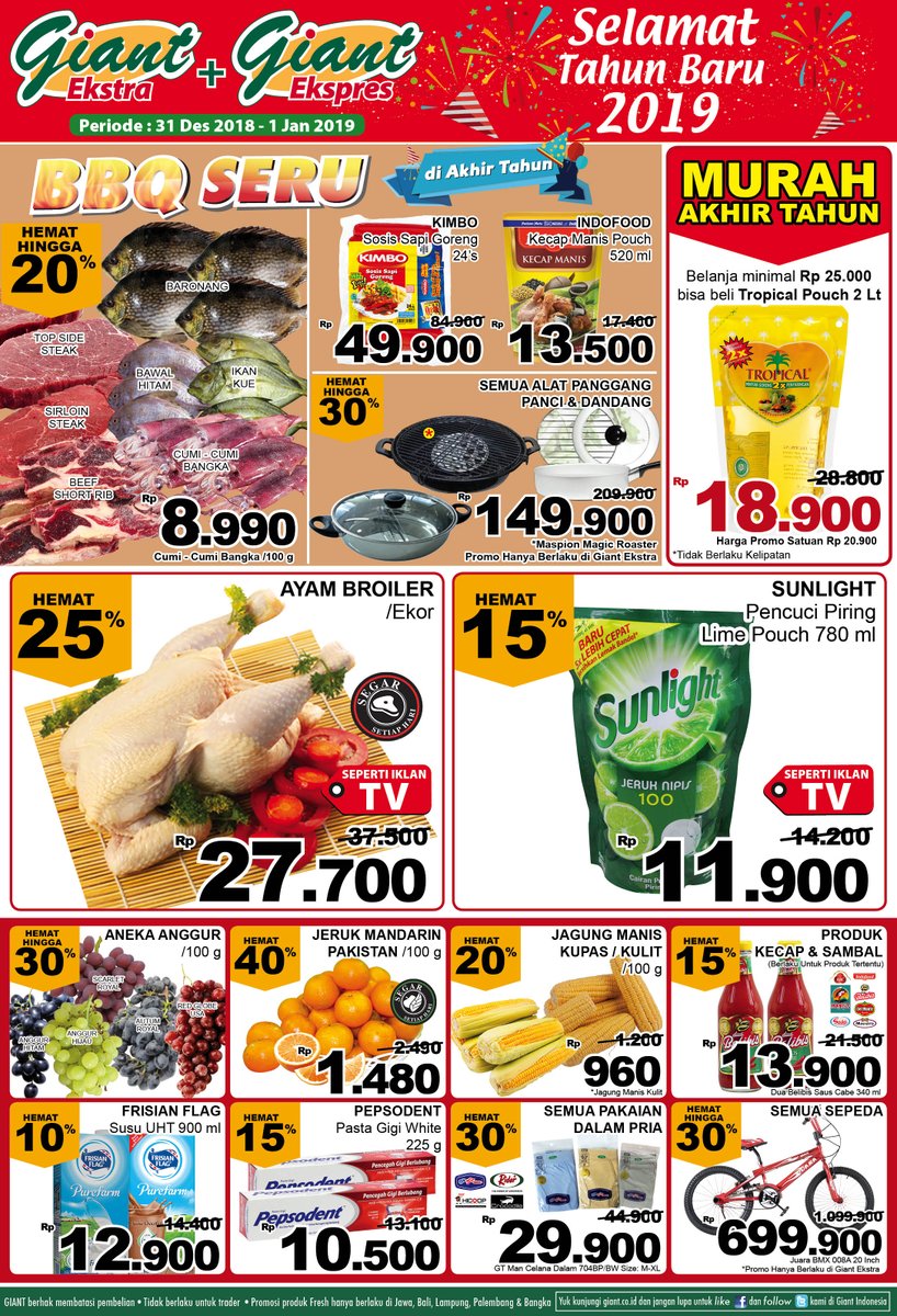 #Giant - Promo Katalog Periode 31 Des - 01 Jan 2019 #Giant - Promo Katalog Periode 31 Des - 01 Jan 2019