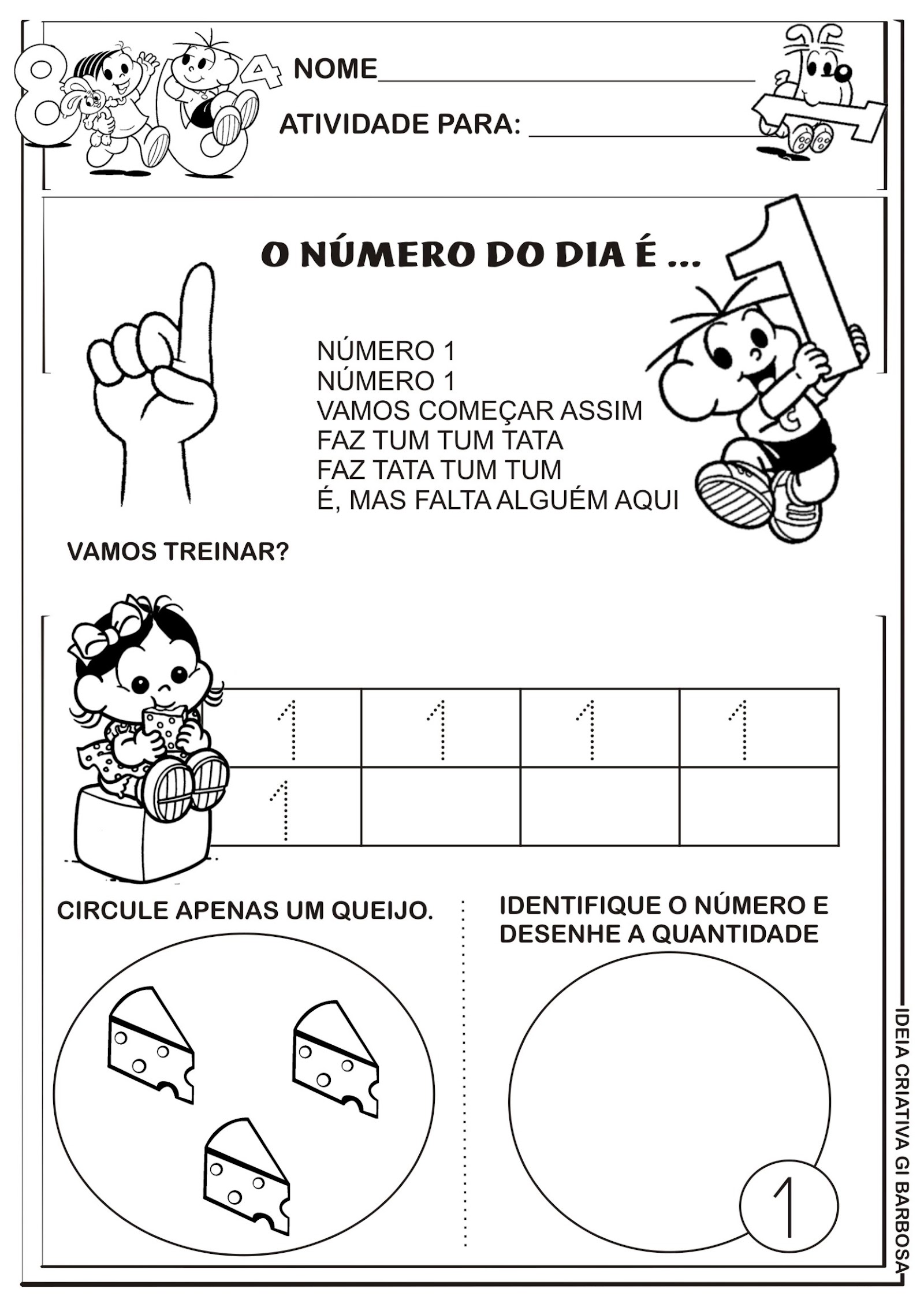 Atividades com os Números de 1 a 5 – Educação Infantil