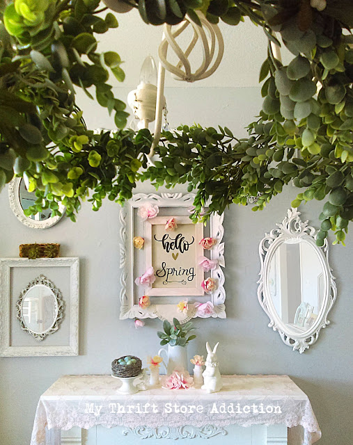 Blush, bunnies and blooms-oh my! Drop by my whimsical spring home tour and get inspiration from over 30 bloggers participating through the week! whimsical spring home tour