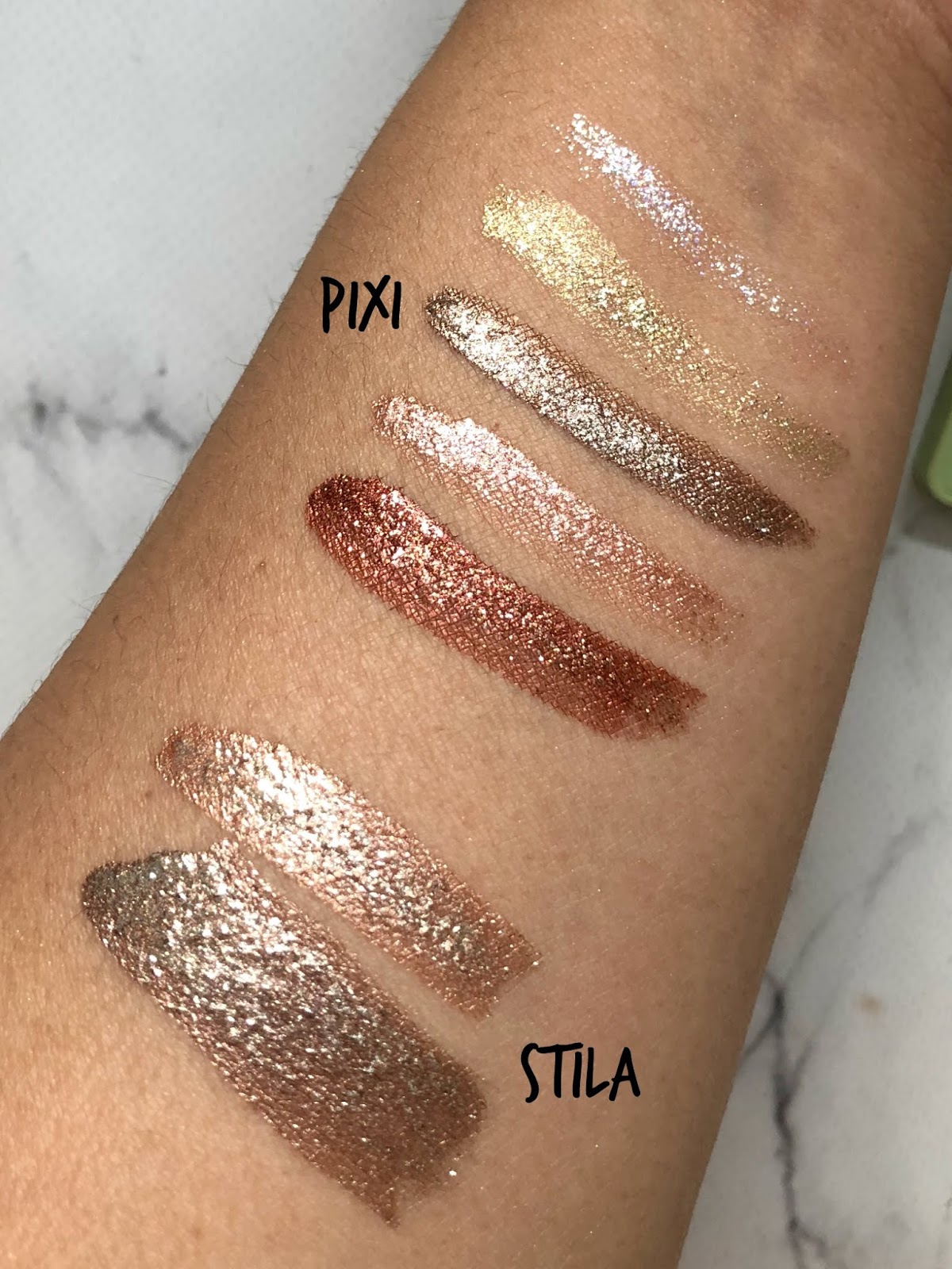 Review & Swatch PIXI Glowy Gossamer Duo & Liquid Fairy Lights