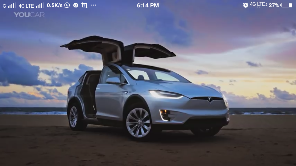 Luxurious car of the Tesla model X Crazy World News