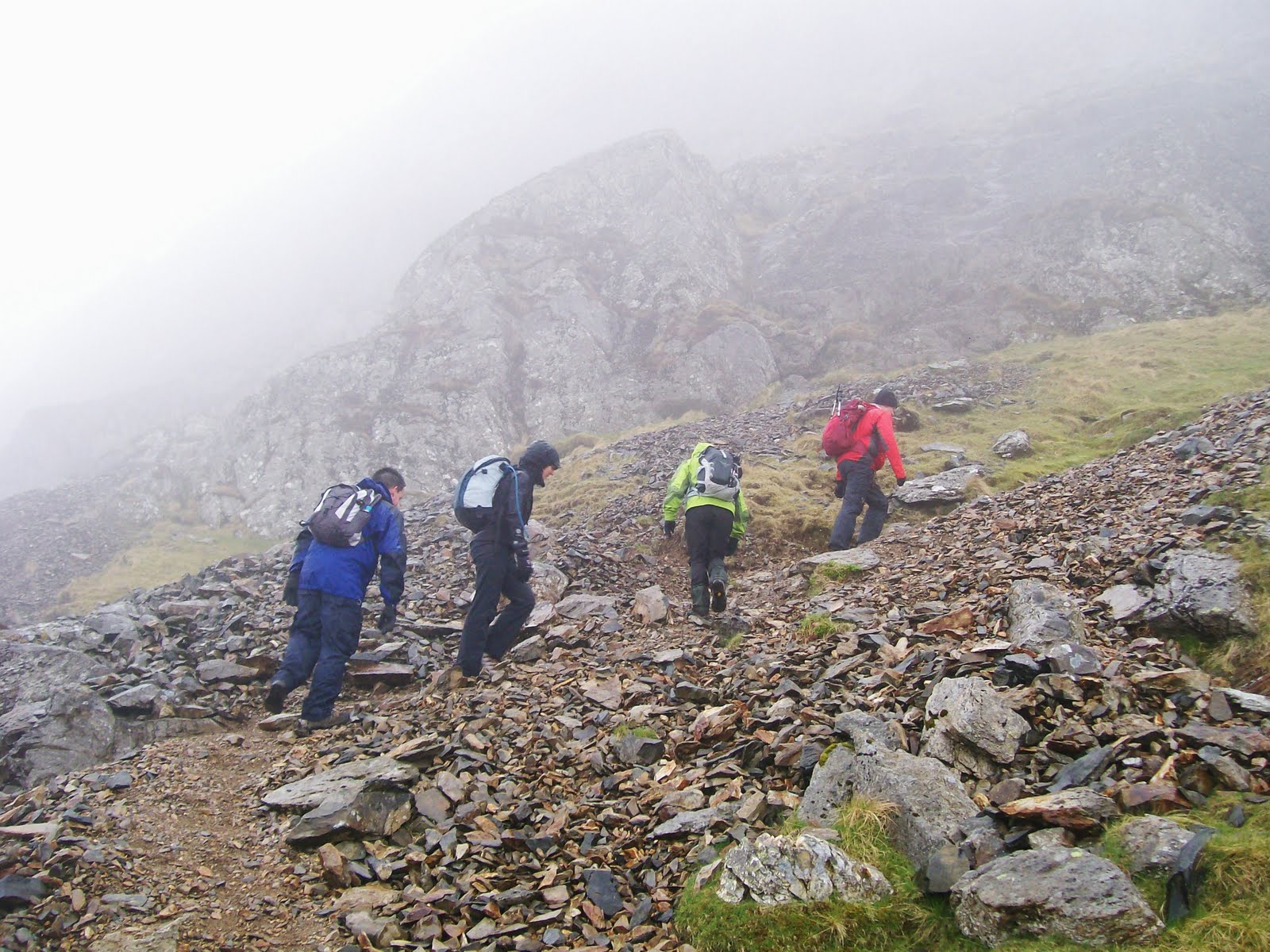 A Welsh man walking. 23.Crib Goch,Llechog linear walk.11411.