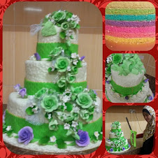 rainbow wedding cake