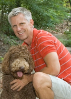 Photo of food blogger Bill and his dog