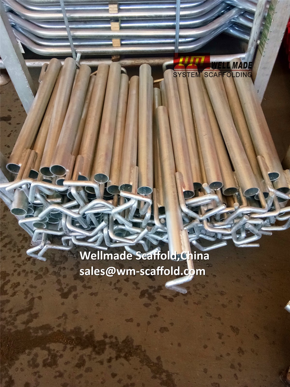 Layher Scaffolding Anchor tubesSteel Tube with HooksScaffold Ties for