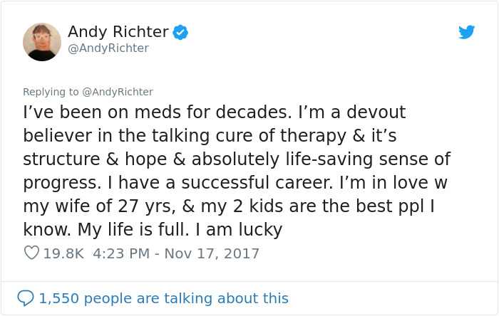 Comedian Andy Richter Gave A Powerful Response To Someone Who Said 'Depression Is A Choice'