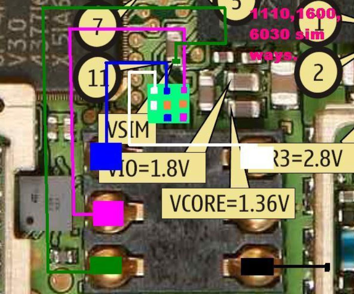 Gsm Mobile Solution: Nokia 1110 sim ic jumper Solution