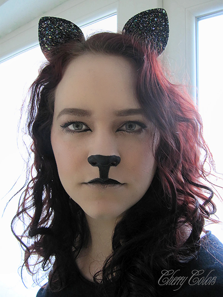 FOTD: Halloween kitty cat makeup - Cherry Colors - Cosmetics Heaven!