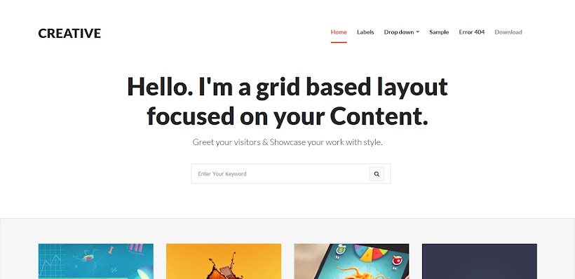 Creative Free Blogger Template