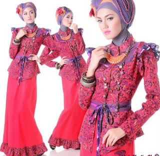 Model dress batik muslim untuk remaja lengan panjang Model dress batik muslim untuk remaja lengan panjang