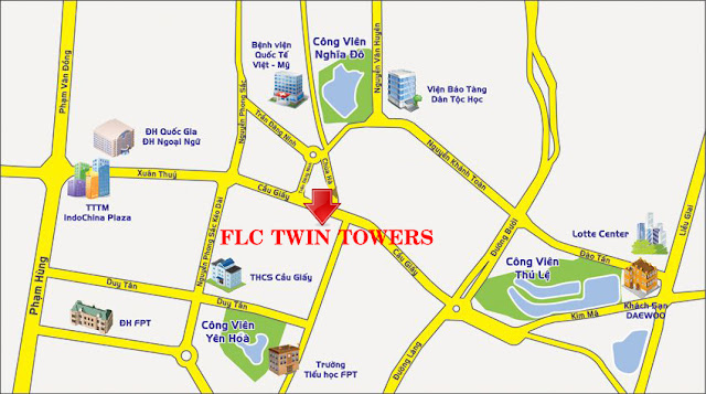 Vị trí chung cư FLC TWIN TOWERS