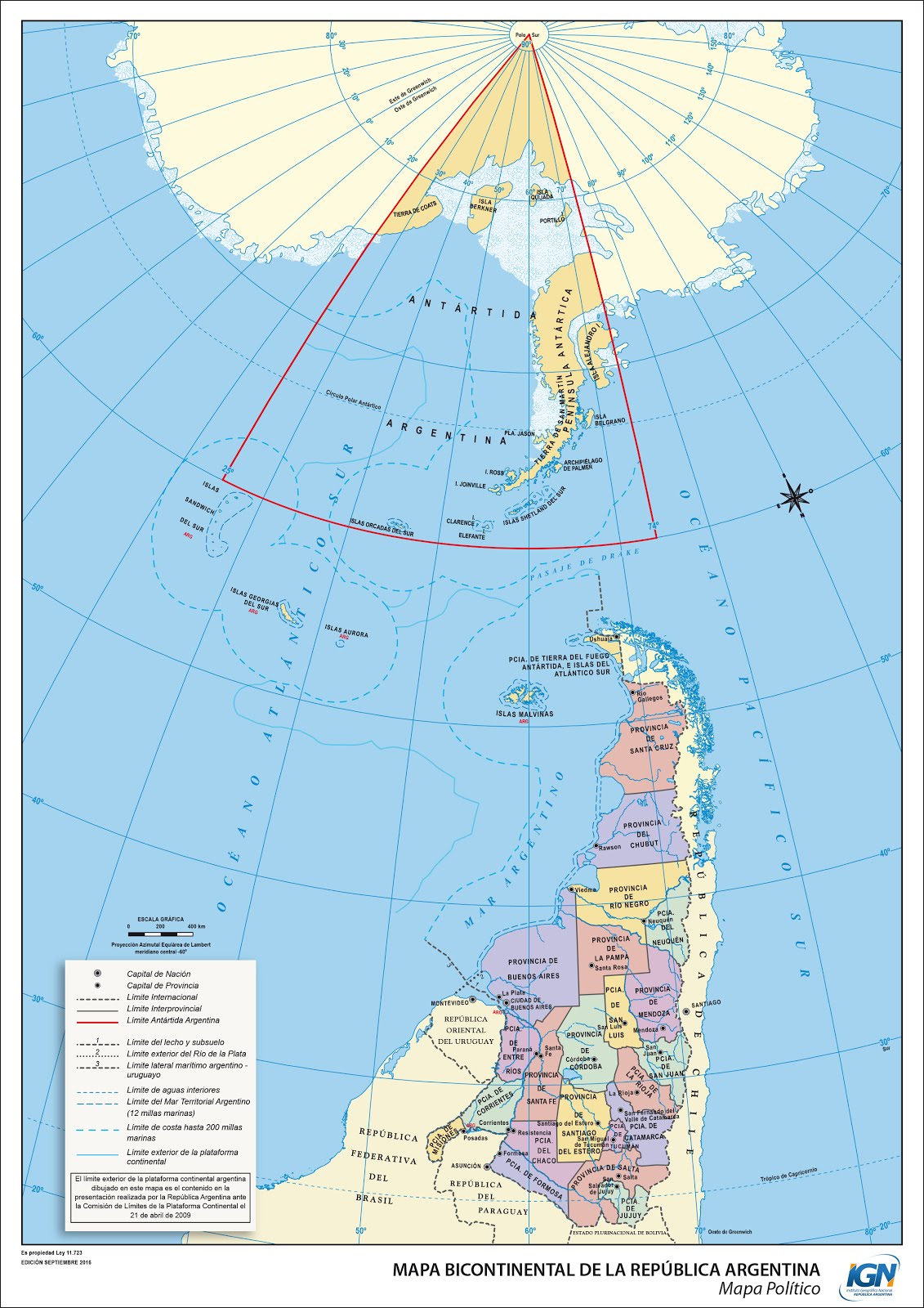 Mapa Bicontinental