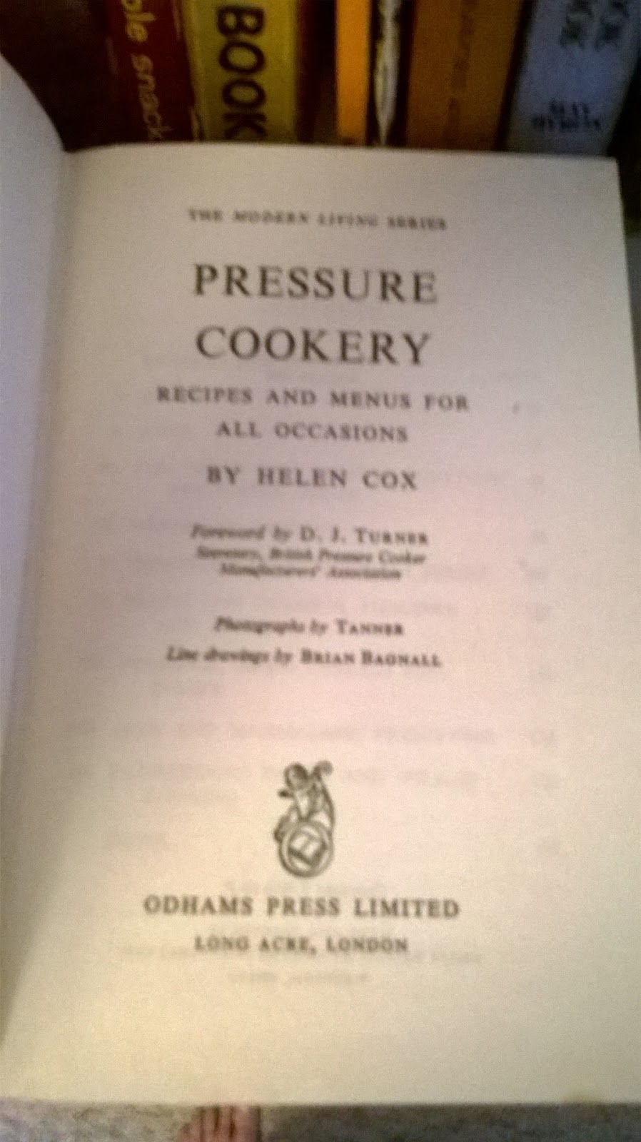 Vintage Recipe Books Pressure Cookery by Helen Cox 1963
