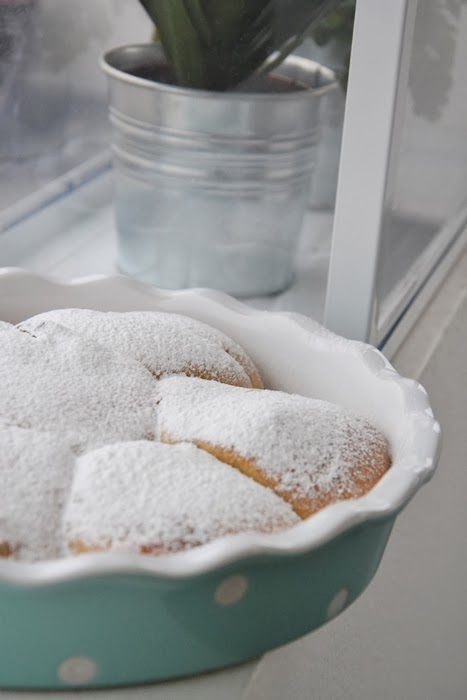 dolce al latte di farro e malto con cuore di nutella e ricotta, con pasta madre