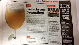 Local paper had a blurb about Kodachrome Dream(ing), the collaboration I brewed with Right Proper. Local paper had a blurb about Kodachrome Dream(ing), the collaboration I brewed with Right Proper.