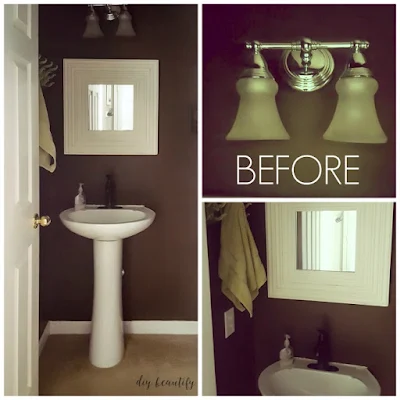 Mini Budget Bathroom Makeover - DIY Beautify - Creating Beauty at Home