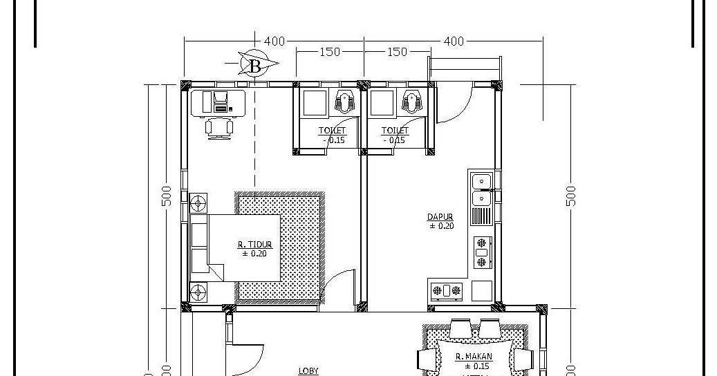 21+ Denah Rumah Autocad 2007 Denah Rumah