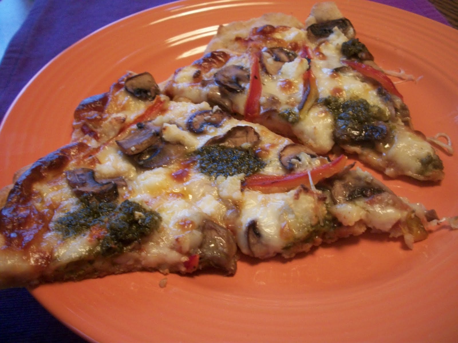 Cook with Sara Portobello Pesto Pizza