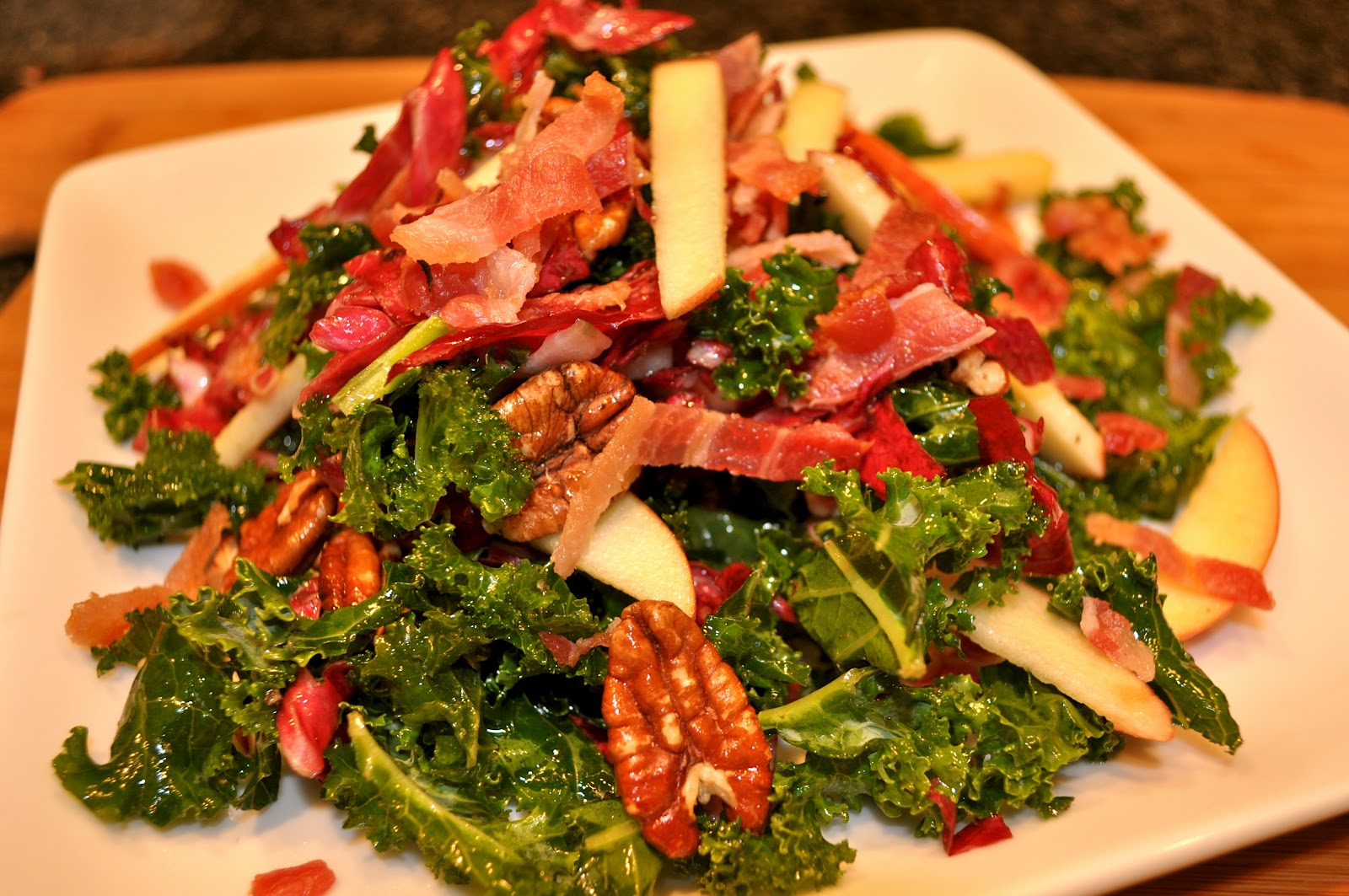 One Classy Dish Kale, Apple, & Bacon Salad
