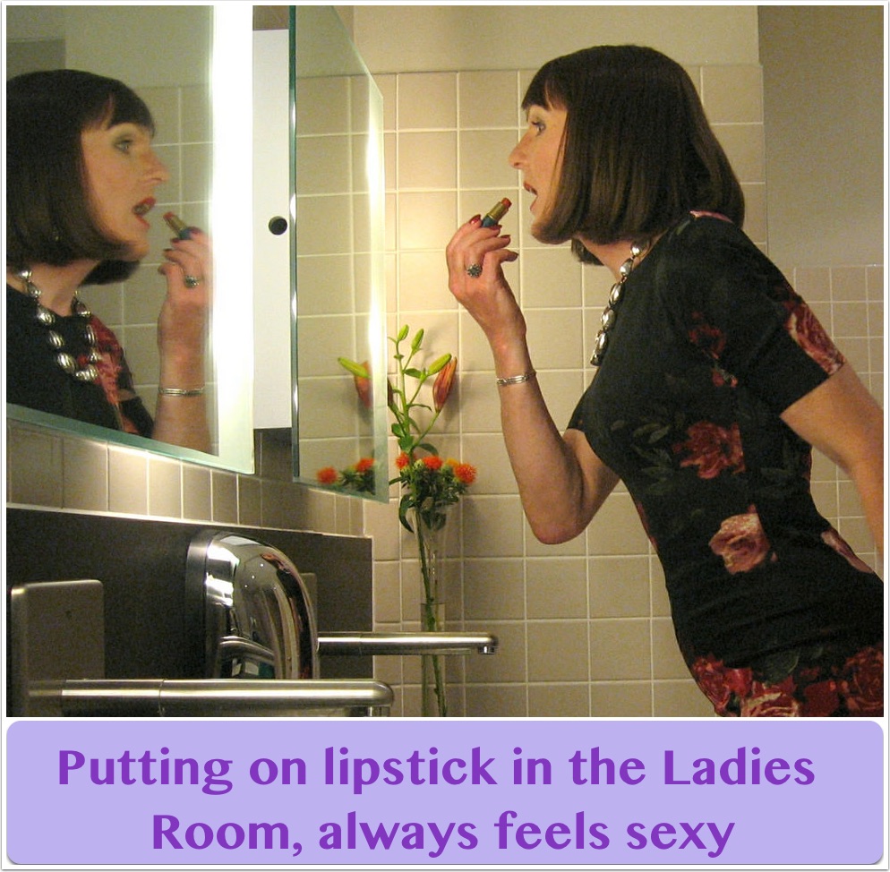 Star TG Captions Feeling sexy in lipstick