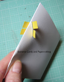 sliceform Christmas tree pop up card base card assembly