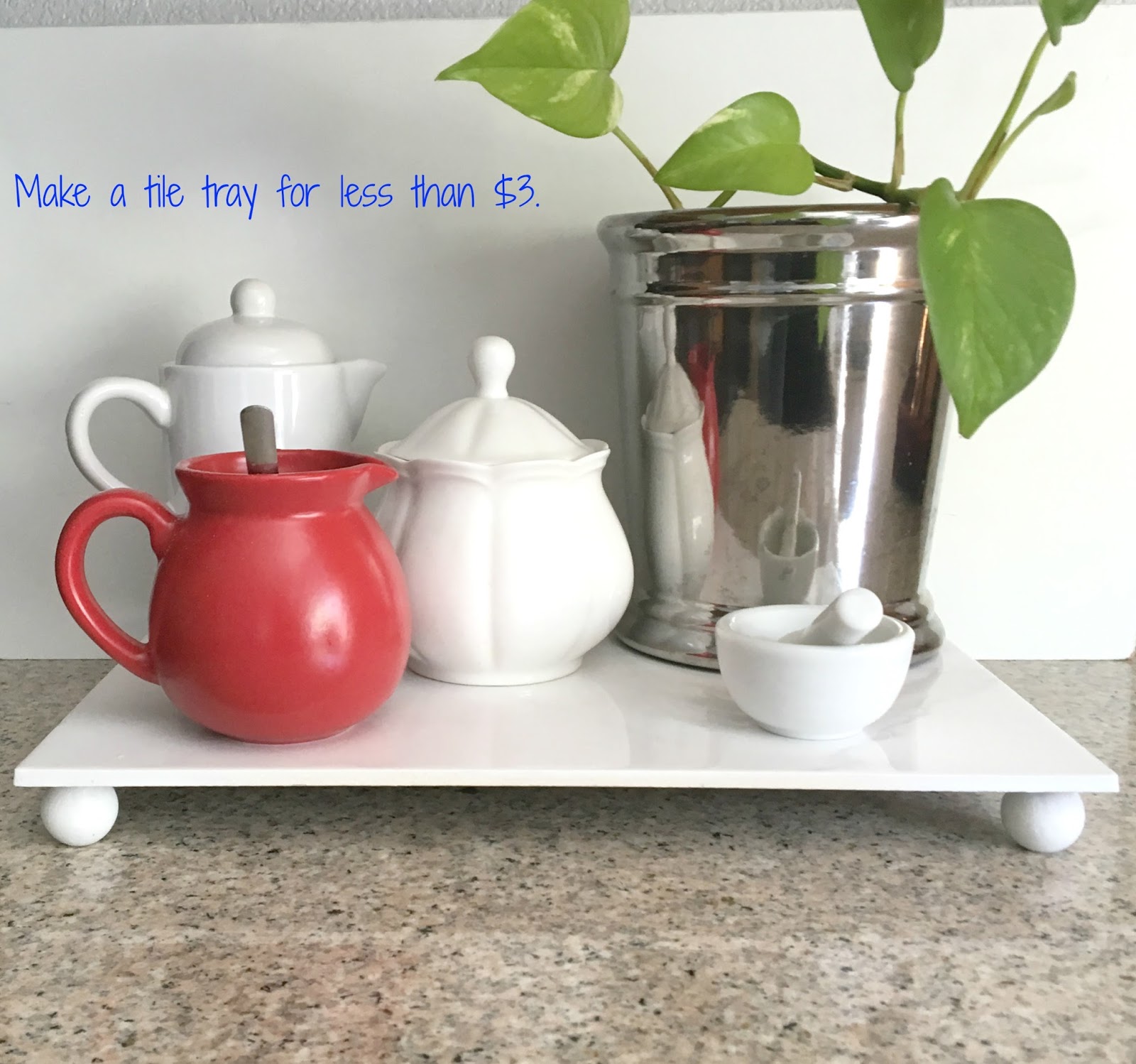 Weekend Tweaks DIY TILE TRAY FOR LESS THAN 3.