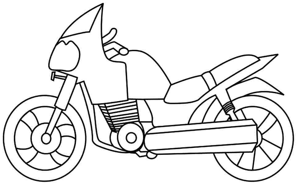 Los Dibujos Para Colorear Dibujos De Motocicletas Para Colorear