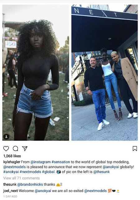  Remember the Sudanese beauty with gorgeous dark skin? She just signed a major modeling contract after her photos went viral