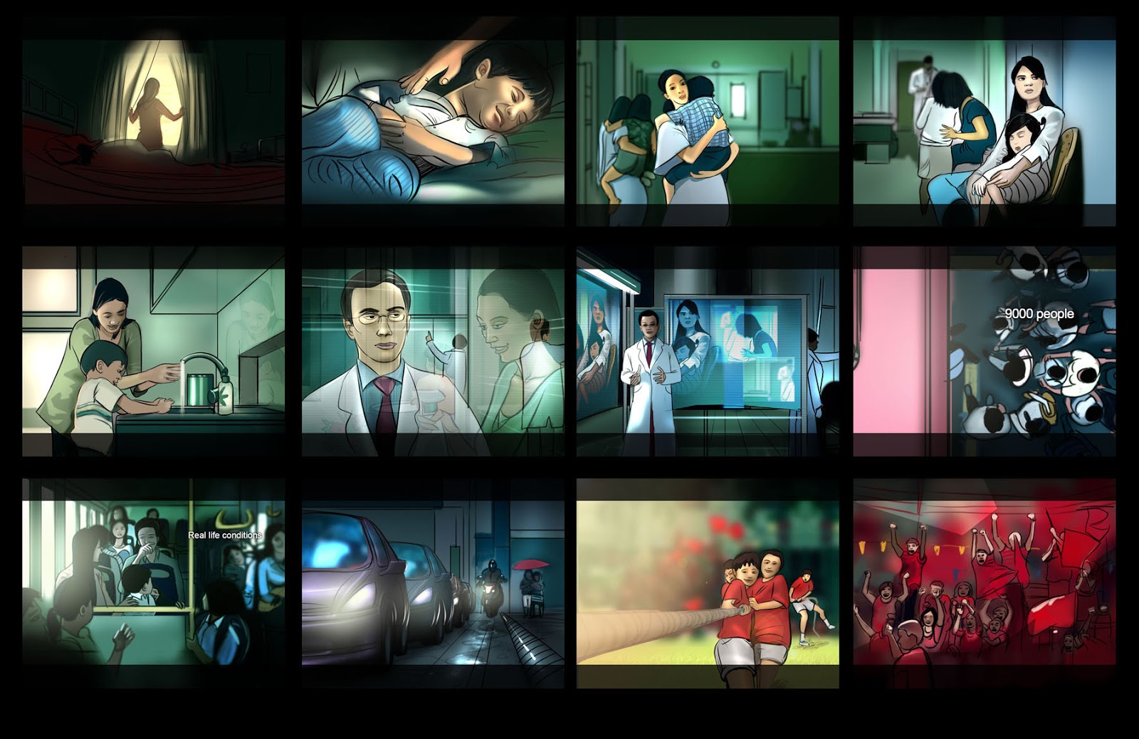 storyboard colour panel for tv commercial rupesh tv commercial storyboard