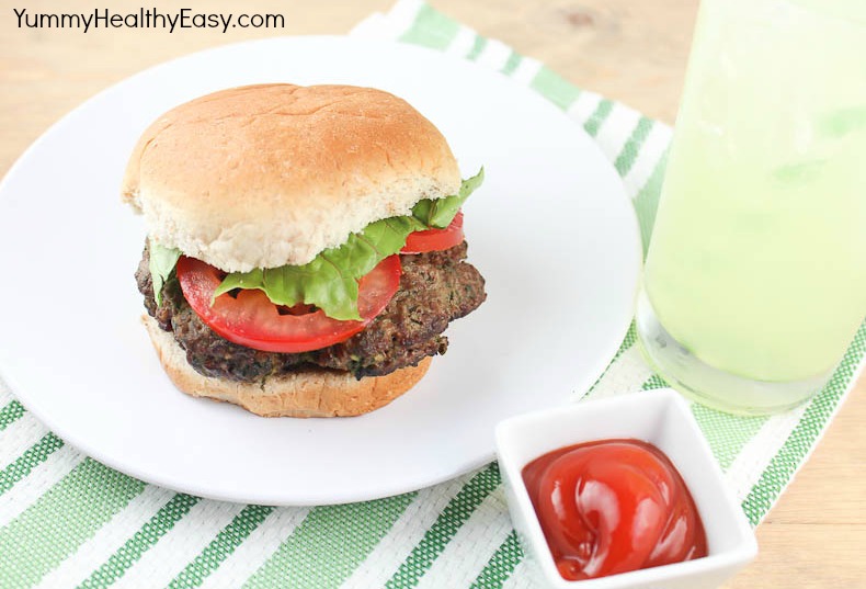 CheeseStuffed Pesto Burger Yummy Healthy Easy