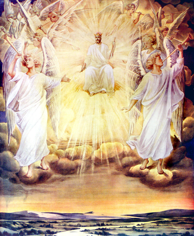Три ангела хранителя детей песня. Сонмы ангелов Джотто. Царство небесное престол Иисуса Христа. Христос грядет. Ангелы у вратах Вознесение Иисуса.