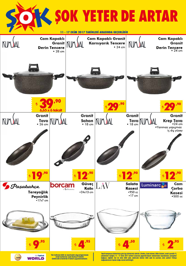 ŞOK Market 11 Ekim 17 Ekim 2017