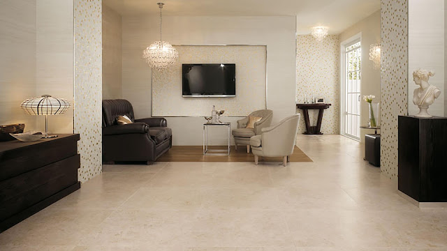 Floor tiles design for living room SUNROCK collection in Seasonal Dacha