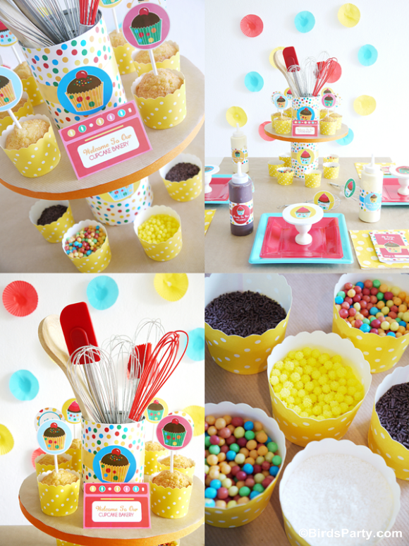 Kids Birthday Party Ideas: How to Style a Baking Party for Boys or Girls Printables Invitations