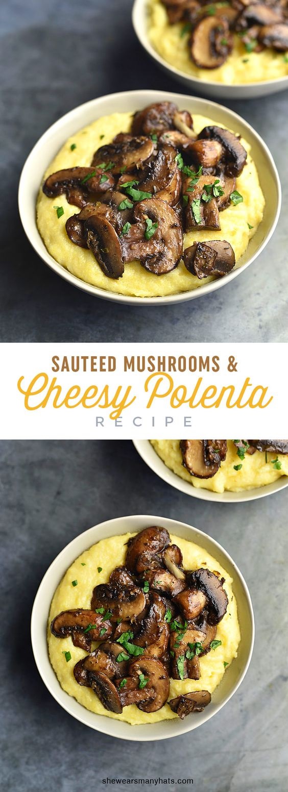 Sautéed Mushrooms With Cheesy Polenta Recipe